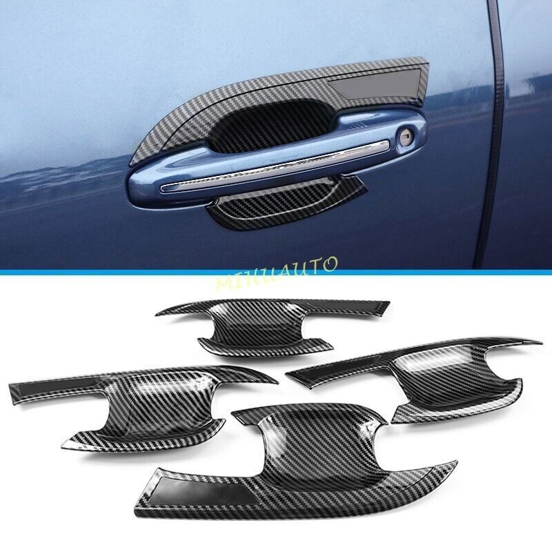 Carbon Fiber Outside Door Bowl Cup Cover Trim ABS for Ford Escape Kuga 2020-2022