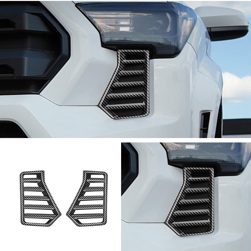 Suitable for 2024 for Toyota Tacoma: Carbon Fiber Front Engine Vent Import Trim (2 Pieces)