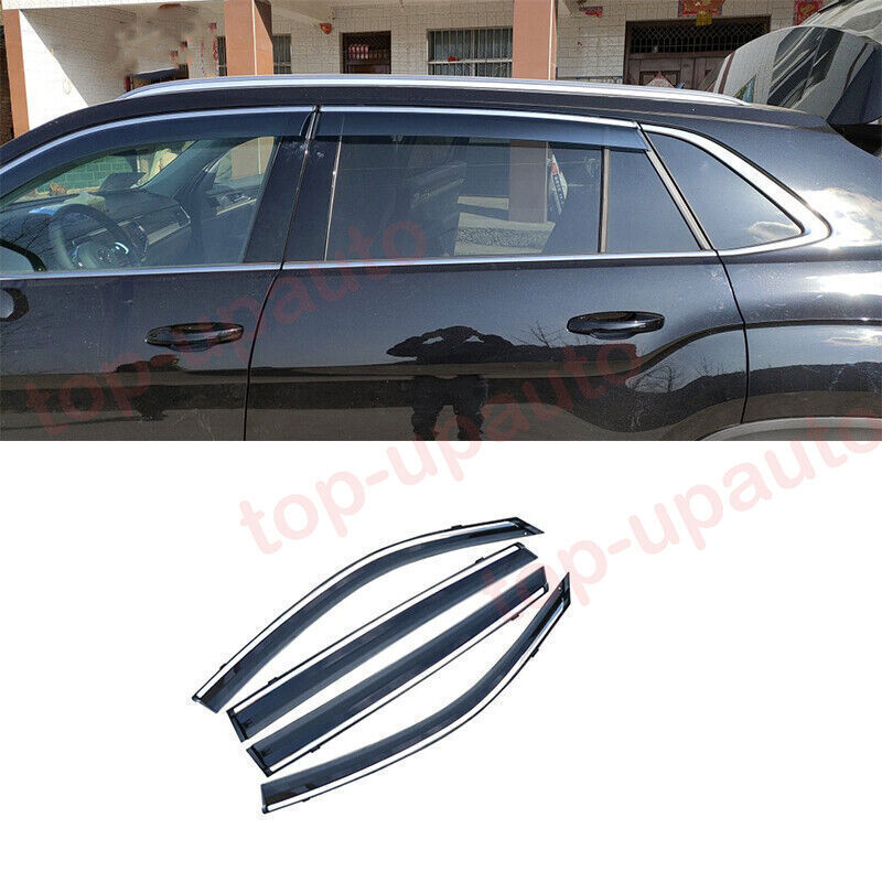 for VW Atlas Cross Sport 2020-2023 Window Rain Guard Vent Deflectors Decoration