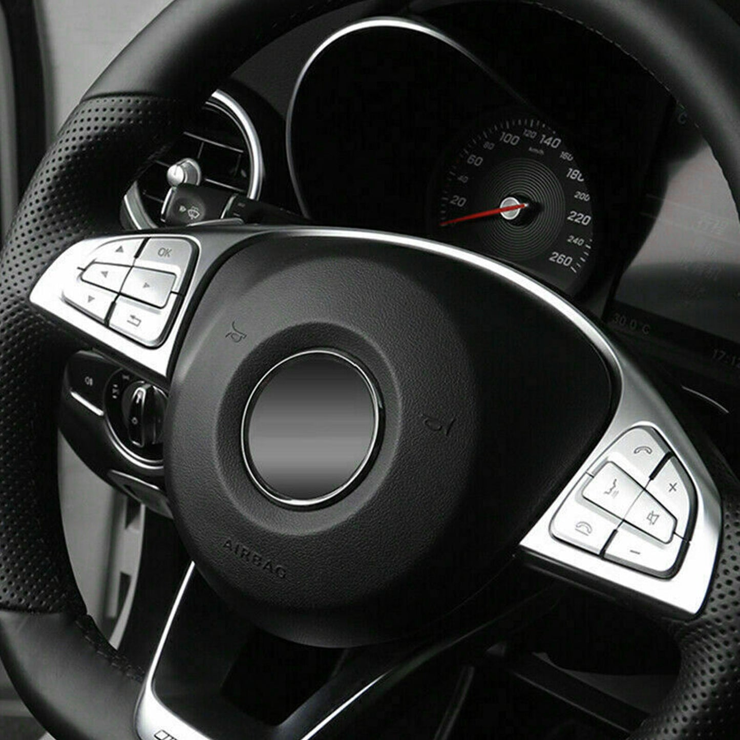 Car steering wheel button cover trim for Mercedes Benz GLE GLS A B GLA CLS class