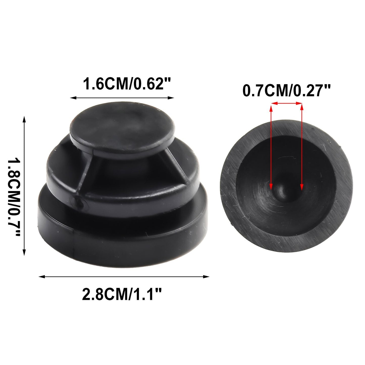 Suitable for Mazda 2, 3, 6, CX-3, CX-5 car engine hood rubber base, black P30110238/ rubber