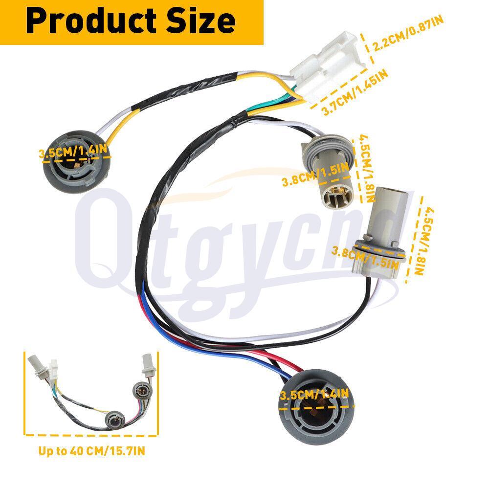 2Pc 92450-3Q000 For 2011-2014 Sonata Rear Taillight Lamp Socket Wiring Harness