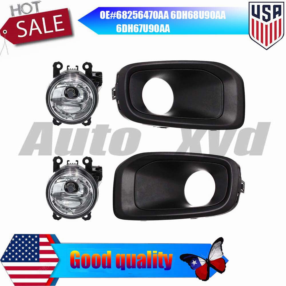 1 Pair Left Right Fog Light Lamp for Jeep Renegade Latitude Limited 2015-2017 16