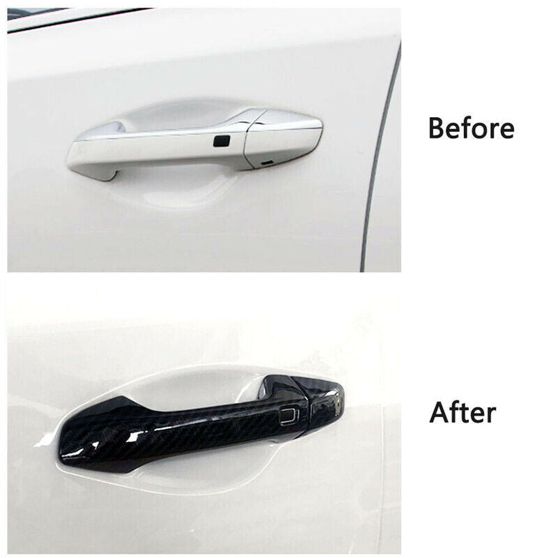 Carbon Fiber Exterior Door Handle Cover Trim for Kia K3 Forte Cerato 2019-2022