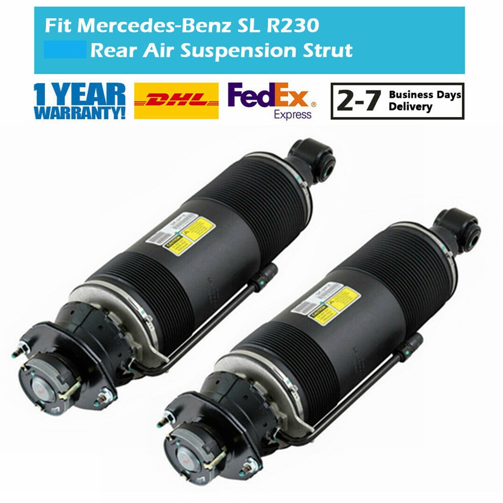Pair Rear ABC Hydraulic Shock Struts Fit for Mercedes-Benz R230 SL550 R63 2001-2012