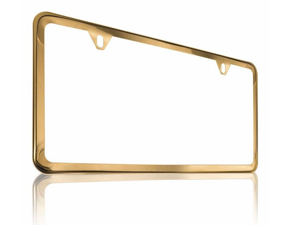 Car license plate frame cover cap rear boot trunk gold suitable  for ford  1 piece