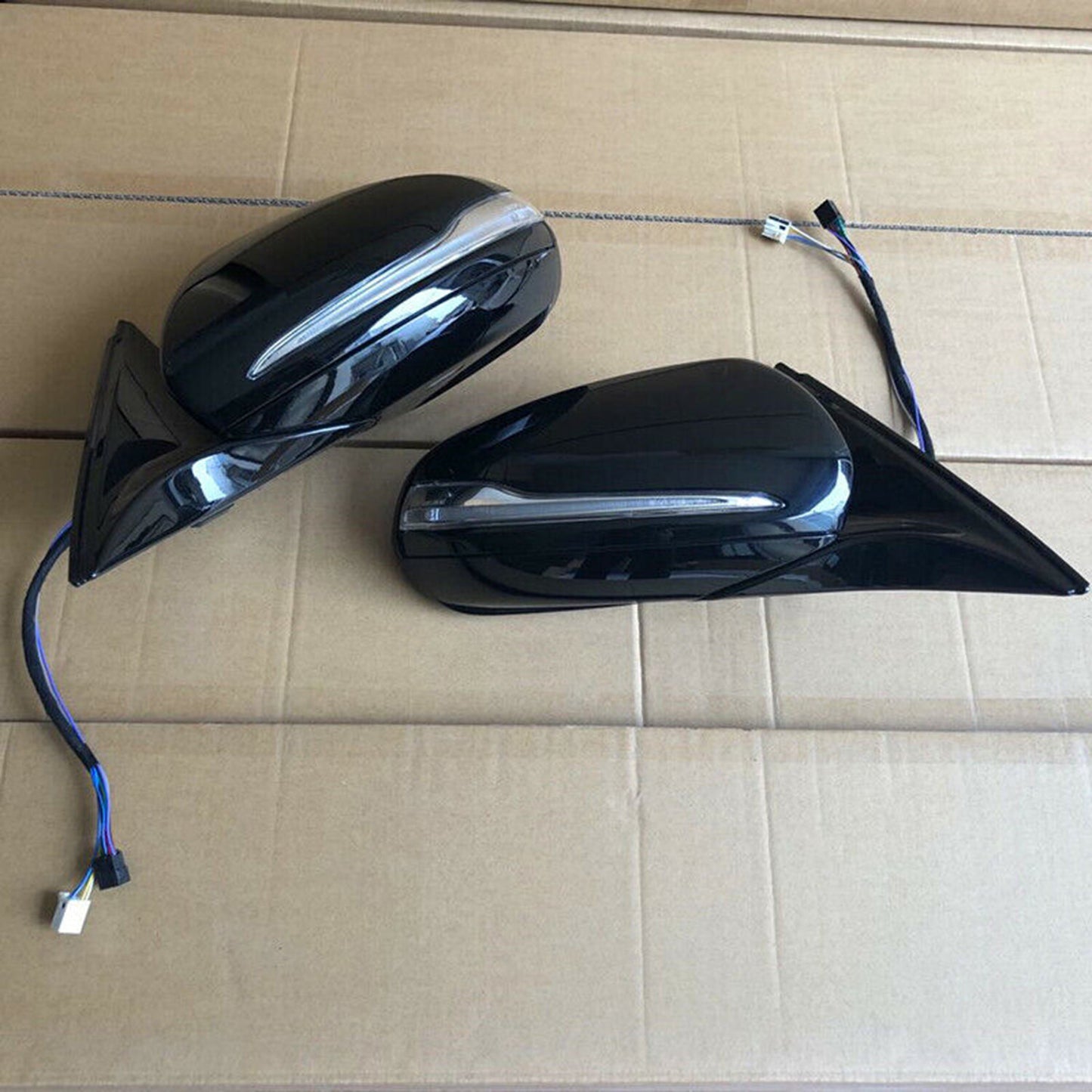 Black Side Door Mirror Kit for Mercedes-Benz W222 S class S300 S550 S63 New CN