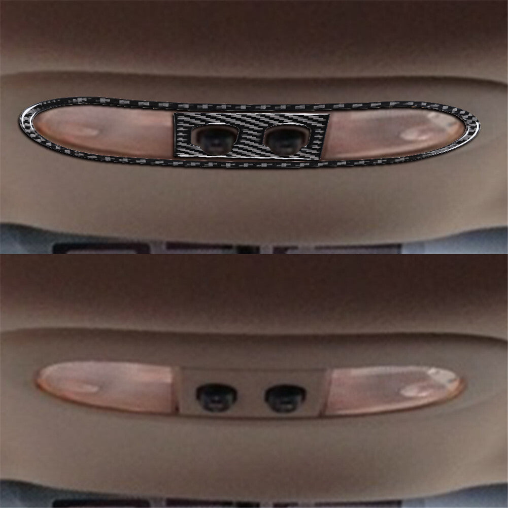 2PCS Carbon Fiber Interior Overhead Light Control Cover Trim for Ford F-150 FX4