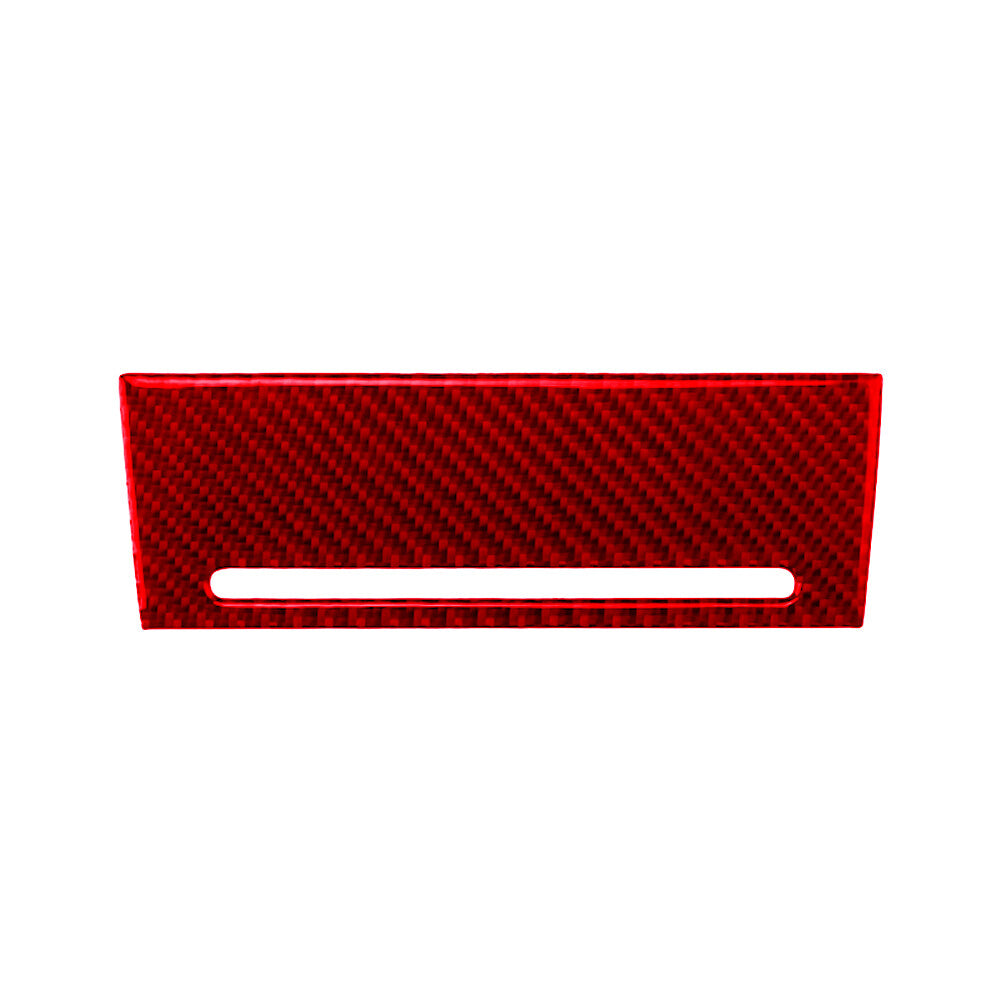 Red Carbon Fiber Cigarette Lighter Panel Trim Sticker for Audi for A4 S4 2005-2008