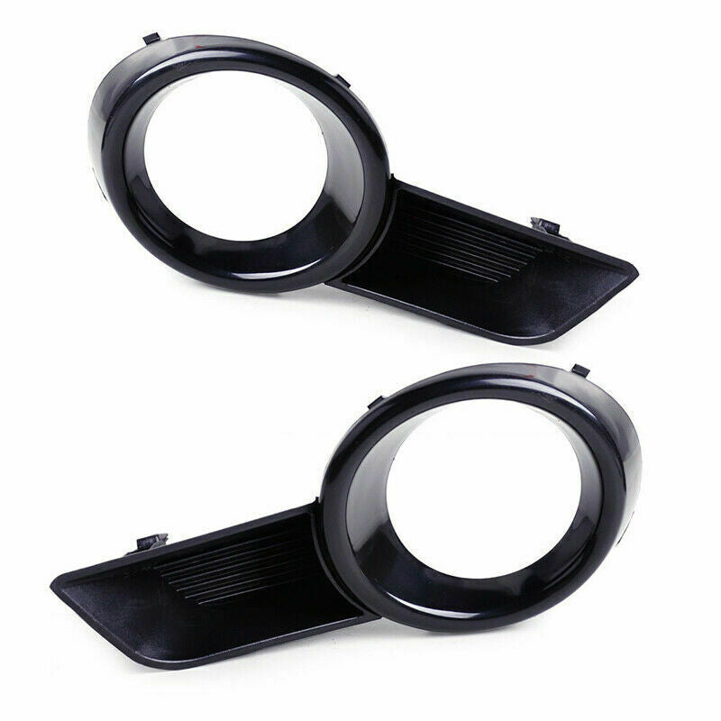 2Piano Black Front Bumper Fog Light Frame Cover for Toyota Highlander 2008-2010