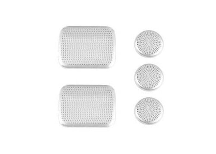 Matte Silver Roof Speaker Audio Cover Trims 5X for Cadillac CT4 CT4-V 2020-2023