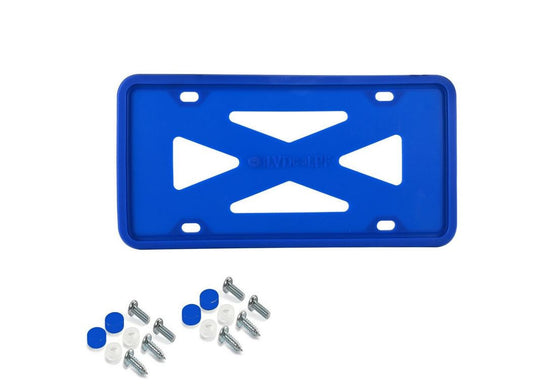 1 piece of car license plate frame cover cap for trunk, blue silicone, suitable for Volvo