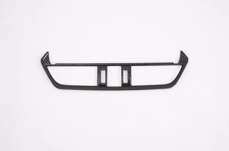 Carbon Fiber Inner Air Condition CD Panel Cover Trim for Toyota RAV4 2019-2024