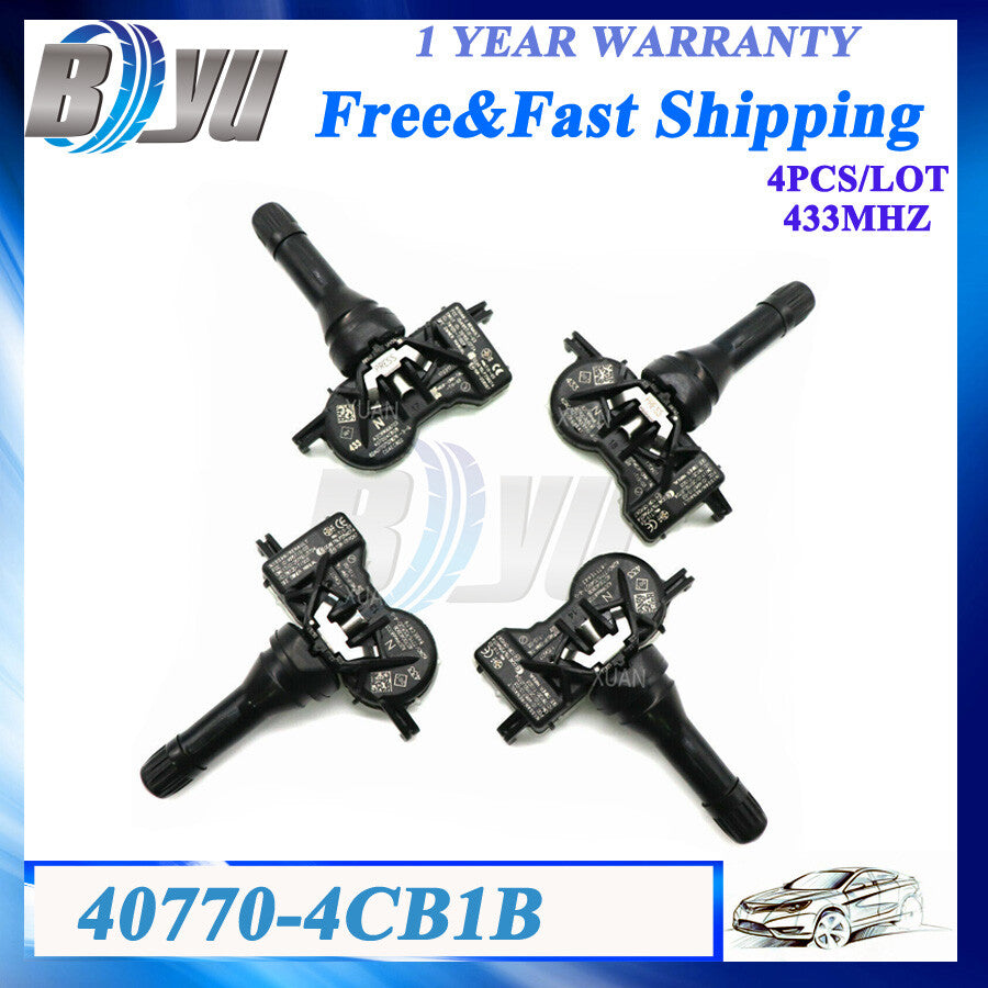 4x TPMS Tire Pressure Sensor for Nissan Rogue Altima for Infiniti 40770-4CB1B