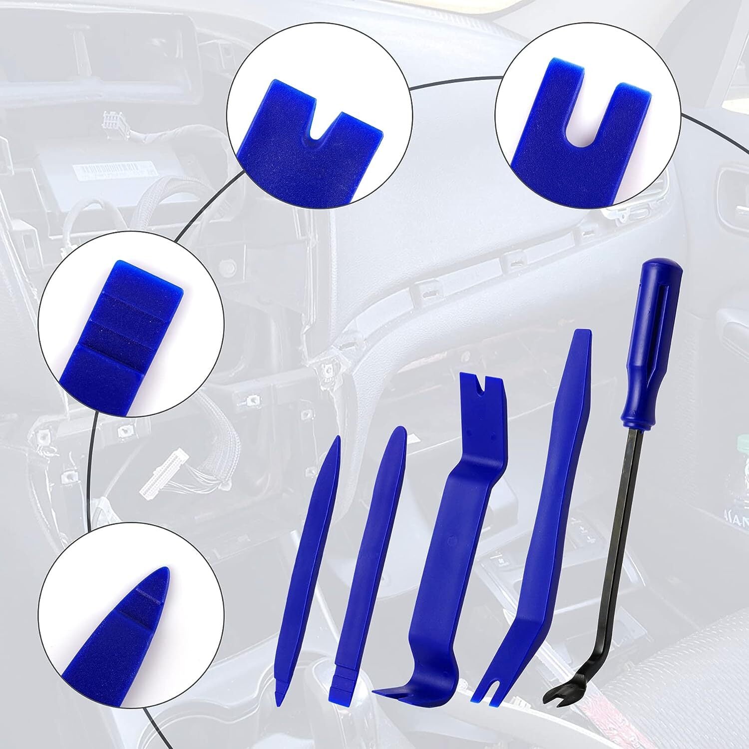 5-Piece Car Radio Door Panel Fastener Automatic Trim Removal Tool Kit
