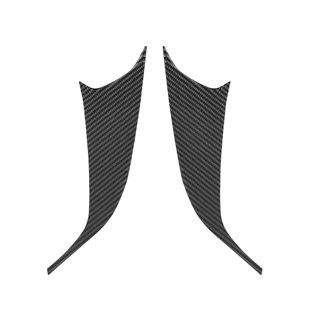 2Pcs Carbon Fiber Interior Rear Door Panel Cover Trim for Kia Cadenza 2014-2016