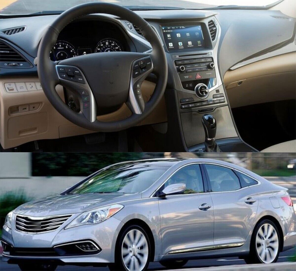 PU leather Dashboard Dash Mat Non-slip DashMat Shade for Hyundai Azera 2012-2022