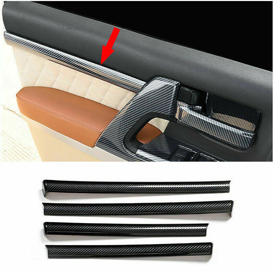 for Toyota for Land Cruiser 2008-2021 Carbon fiber Car Inner Door Panel Strip Trim