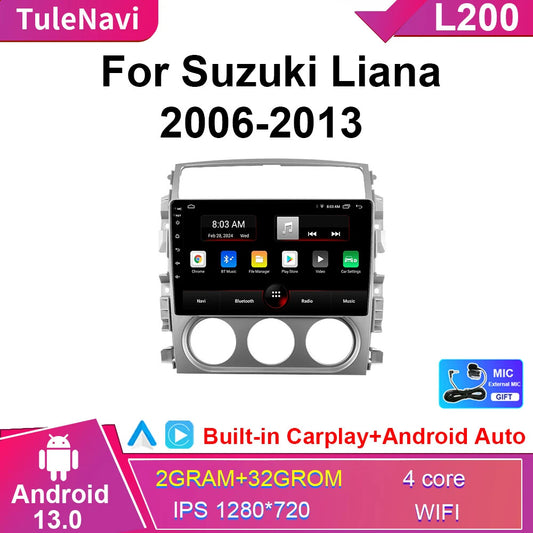 for Suzuki Liana 2006-2013 Android CarPlay Car Stereo Radio GPS Player Screen