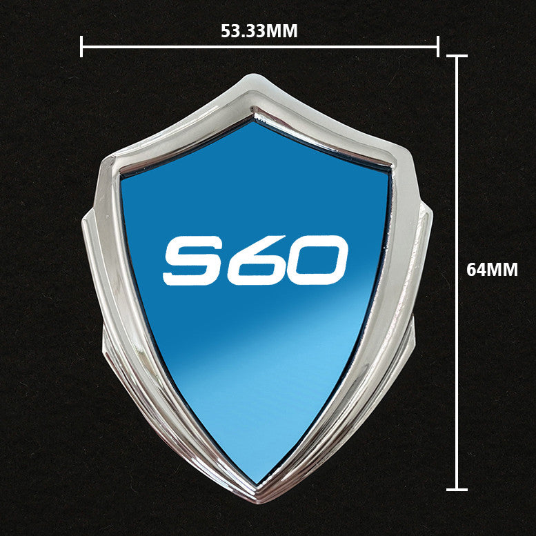 Suitable for Volvo S60 rear window cover side badge sticker decal badge in blue and gray