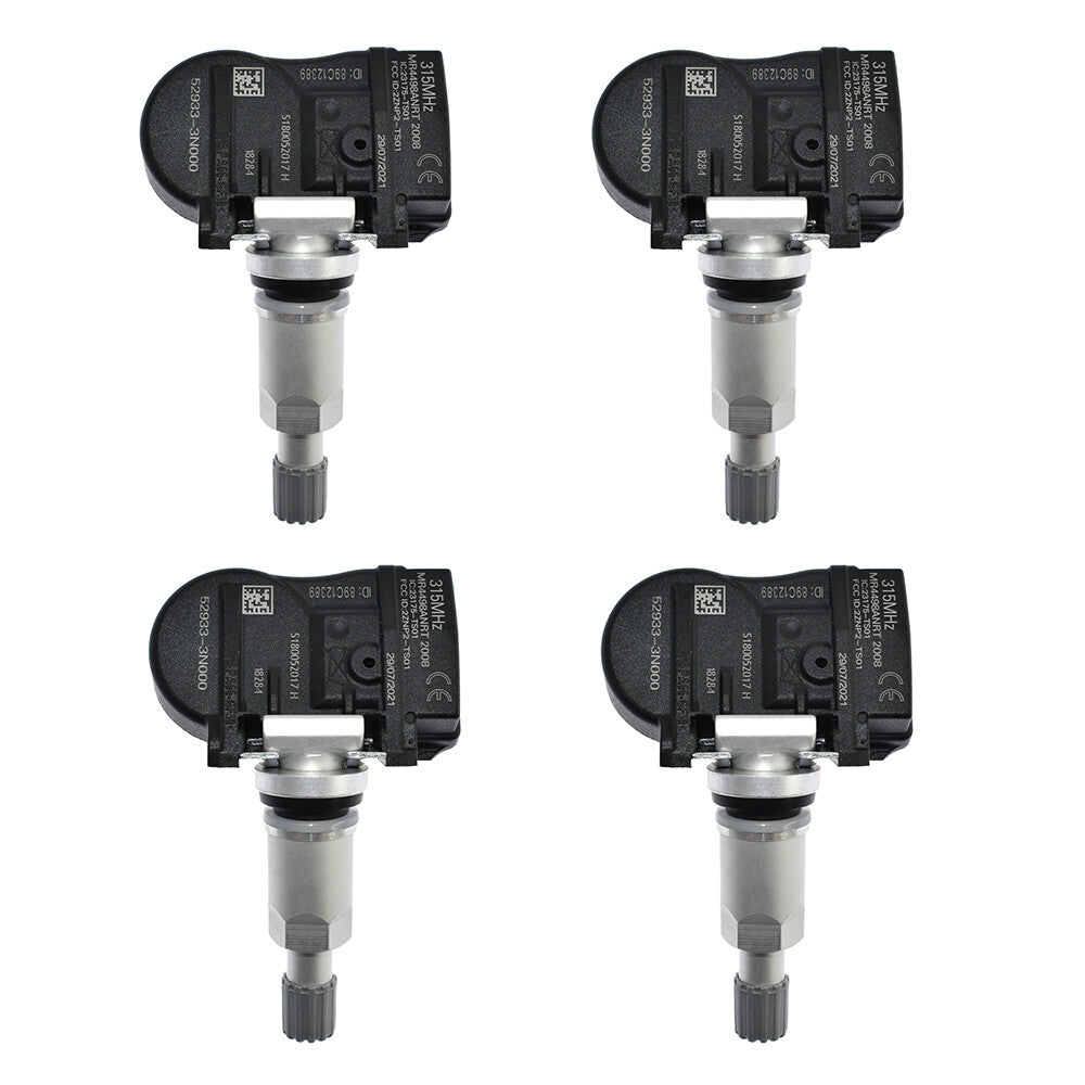 4x Tire Pressure Sensors TPMS 52933-3N000 for Hyundai Santa Fe for Kia Optima Soul