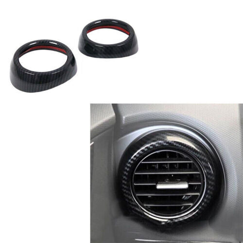 for Hyundai Kona 2018-2022 Carbon Color Inner Dashboard Side Air Vent Cover Trim