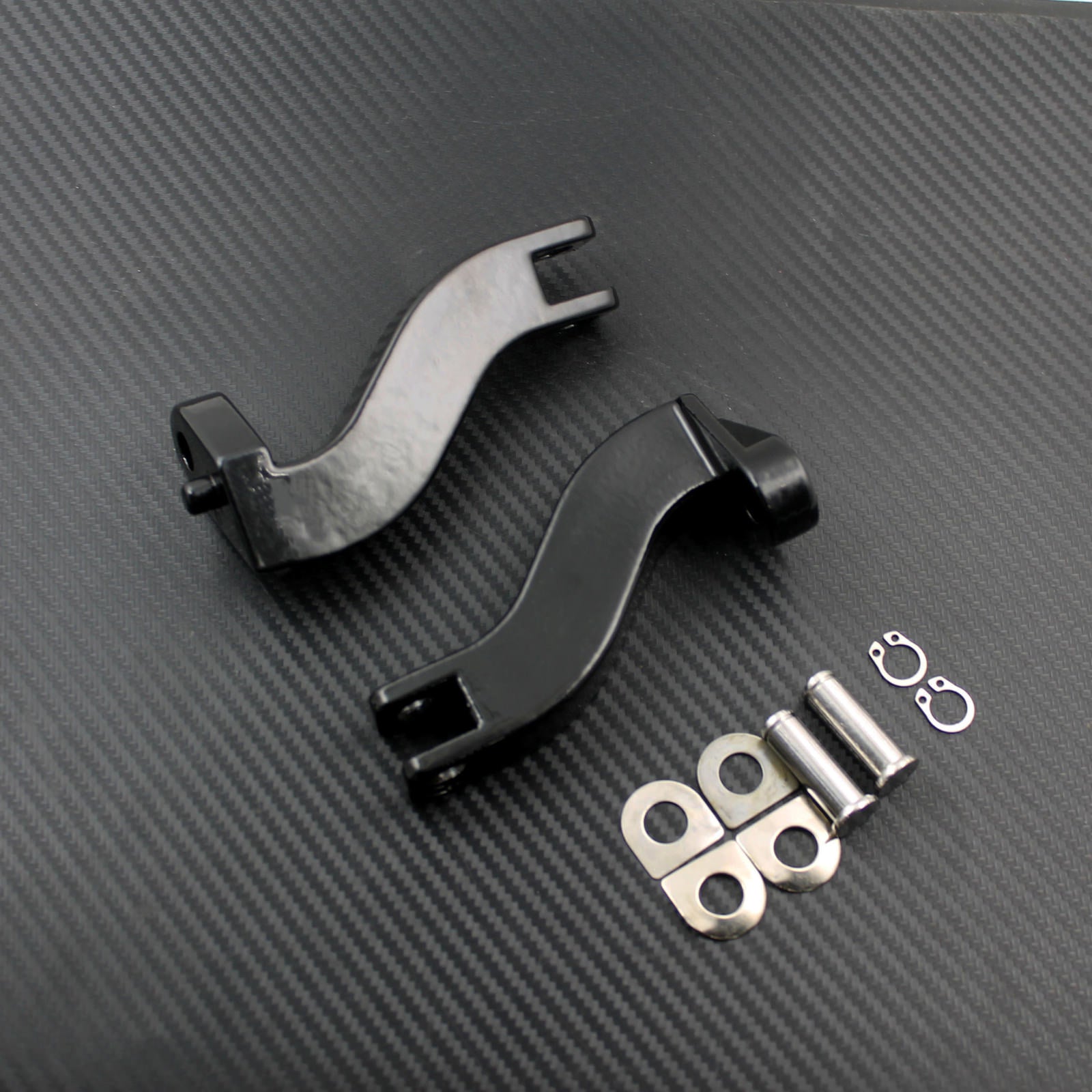 Black Passenger Rear Foot Peg Mount Kits Fit for Harley Touring CVO 1993-2023