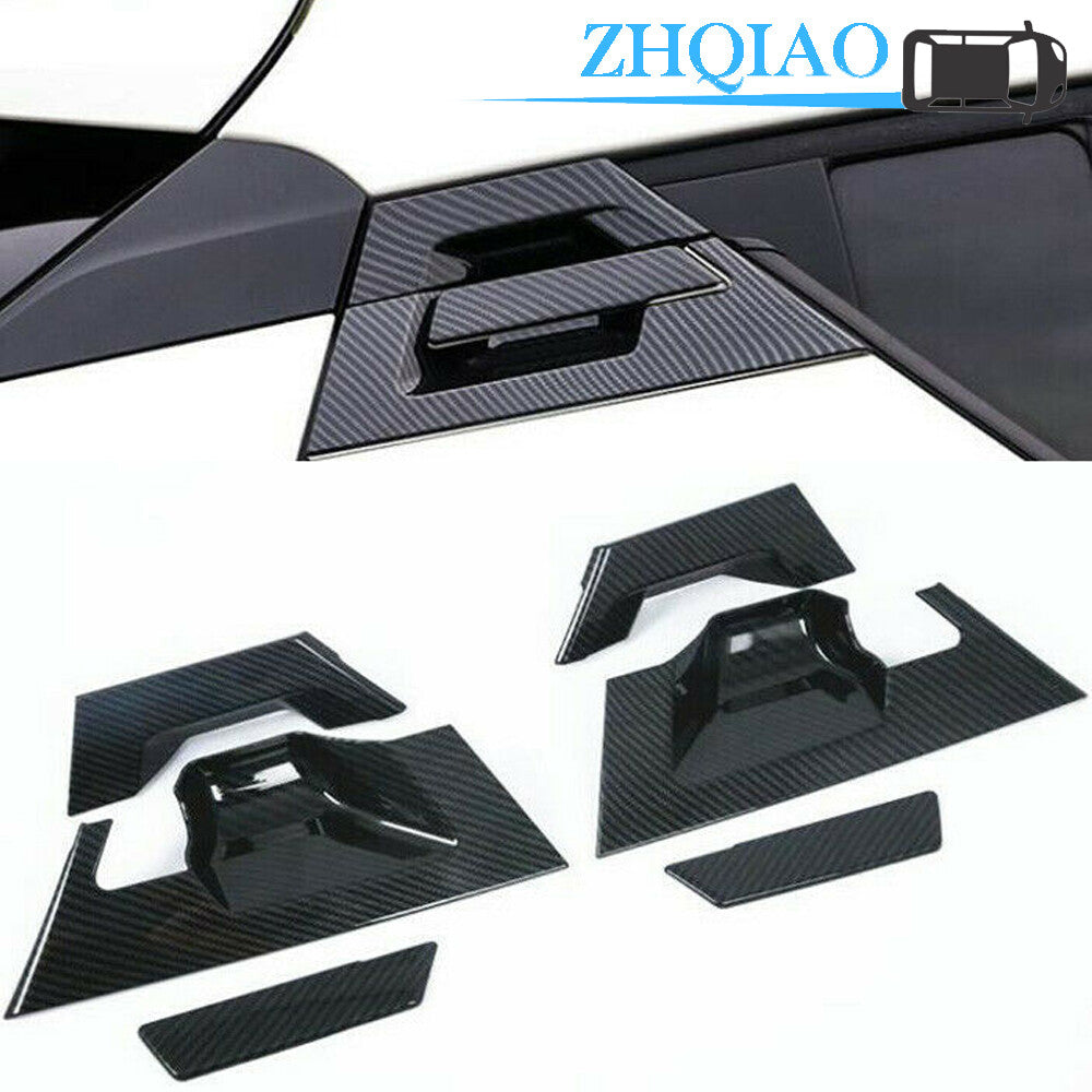 for Toyota CHR C-HR 2016-2021 Carbon Fiber Car Rear Door Handle Bowl Cover Trims