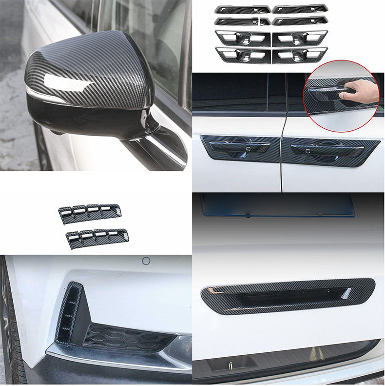 for Kia Carnival 2022-2023 Carbon Fiber ABS Exterior Molding Trim Cover Kit 21x