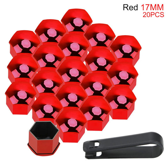 Car wheel nut cover, hub bolt protection cover, bolt rust prevention red, suitable for Nissan