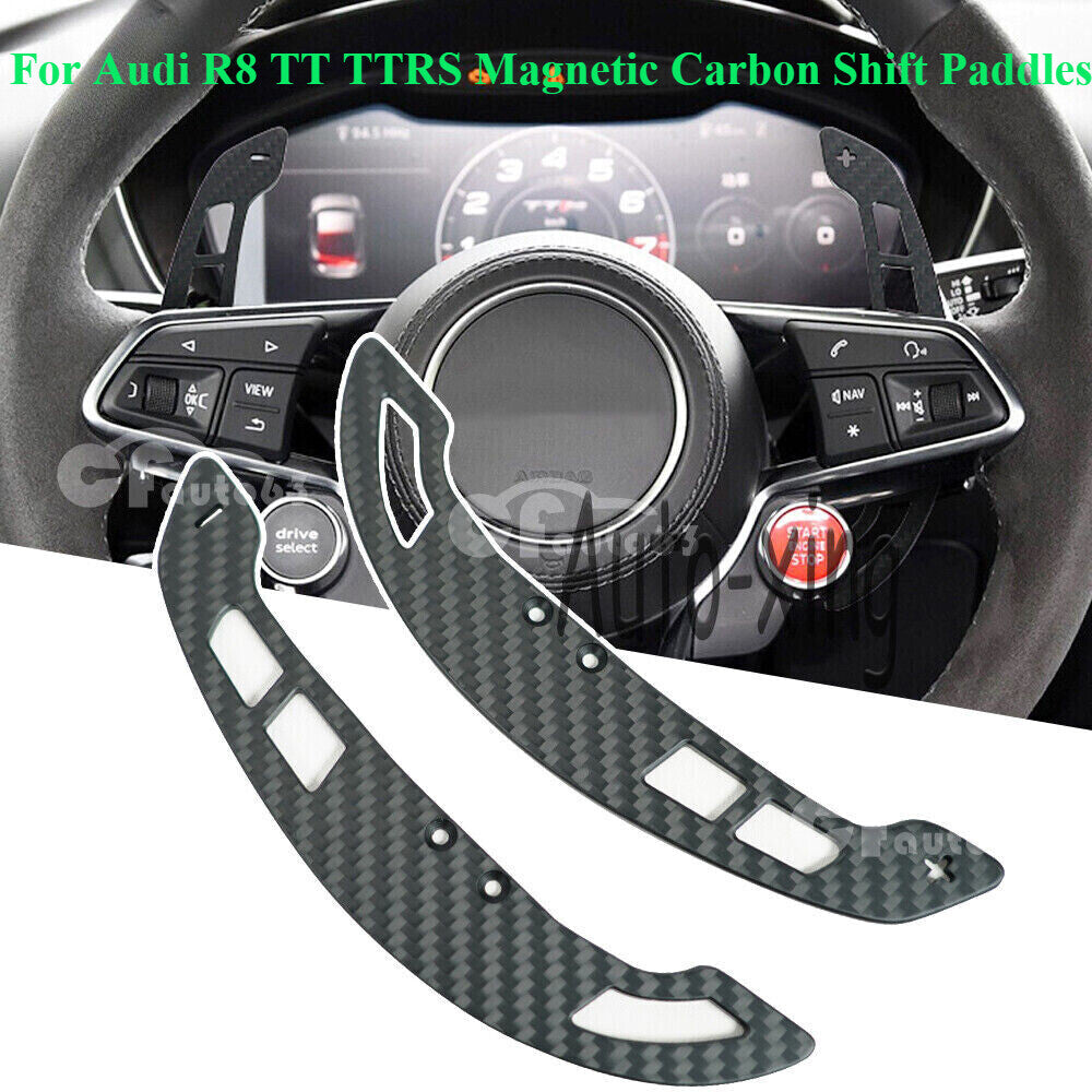 For 2016+ for Audi R8 TT TTRS Magnetic Carbon Fiber Shift Paddles 2PCS New