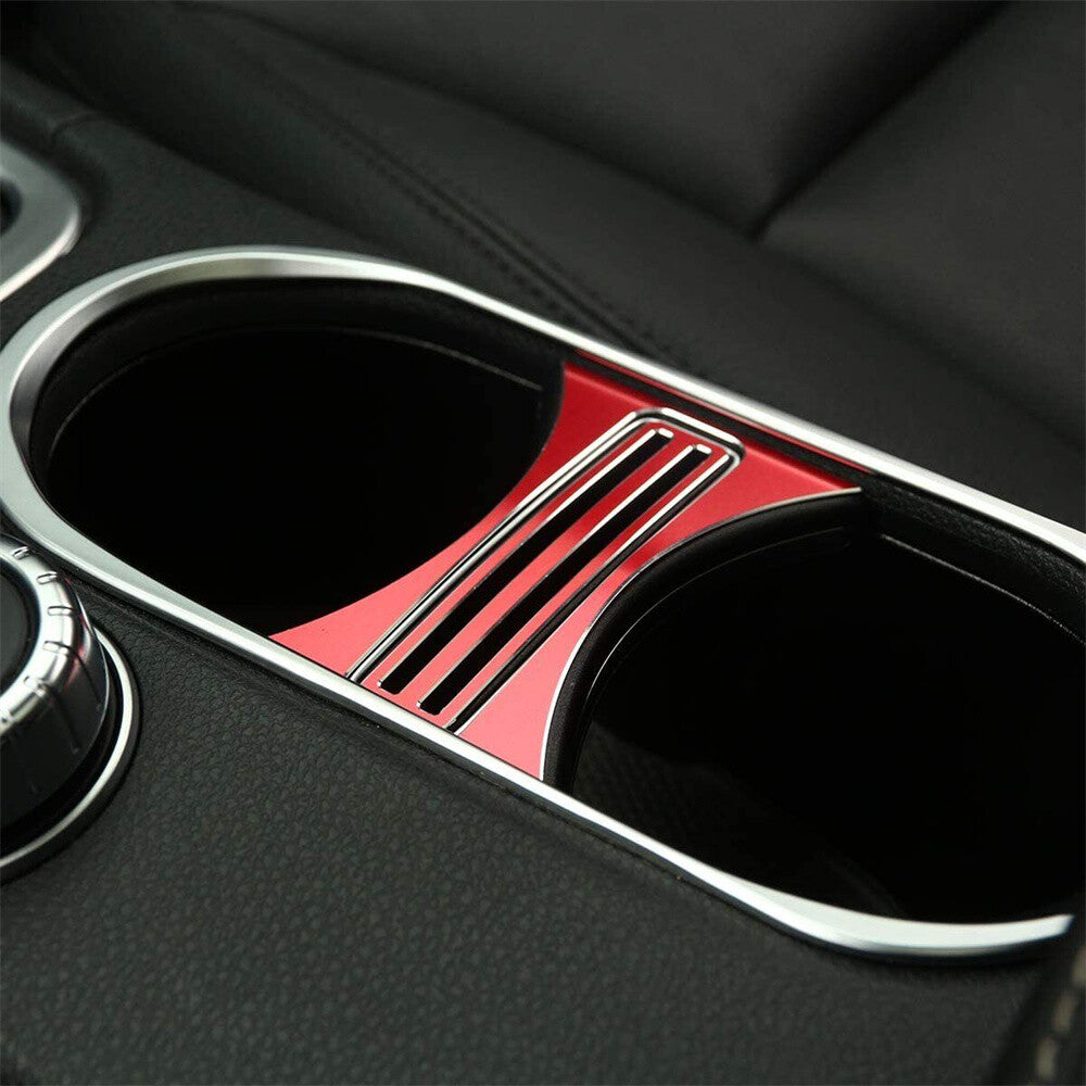 2¡ÁAlloy Red Central Water Cup Holder Cover for Benz A GLA CLA Class W176 2013-19
