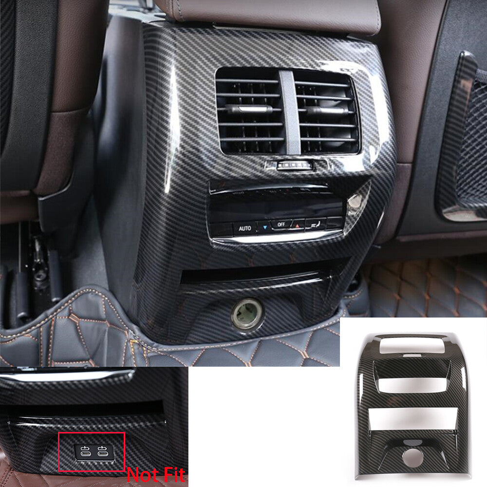 Carbon Fiber ABS Rear Air Vent Outlet Panel Trim for BMW X3 G01 X4 G02 2018-2019