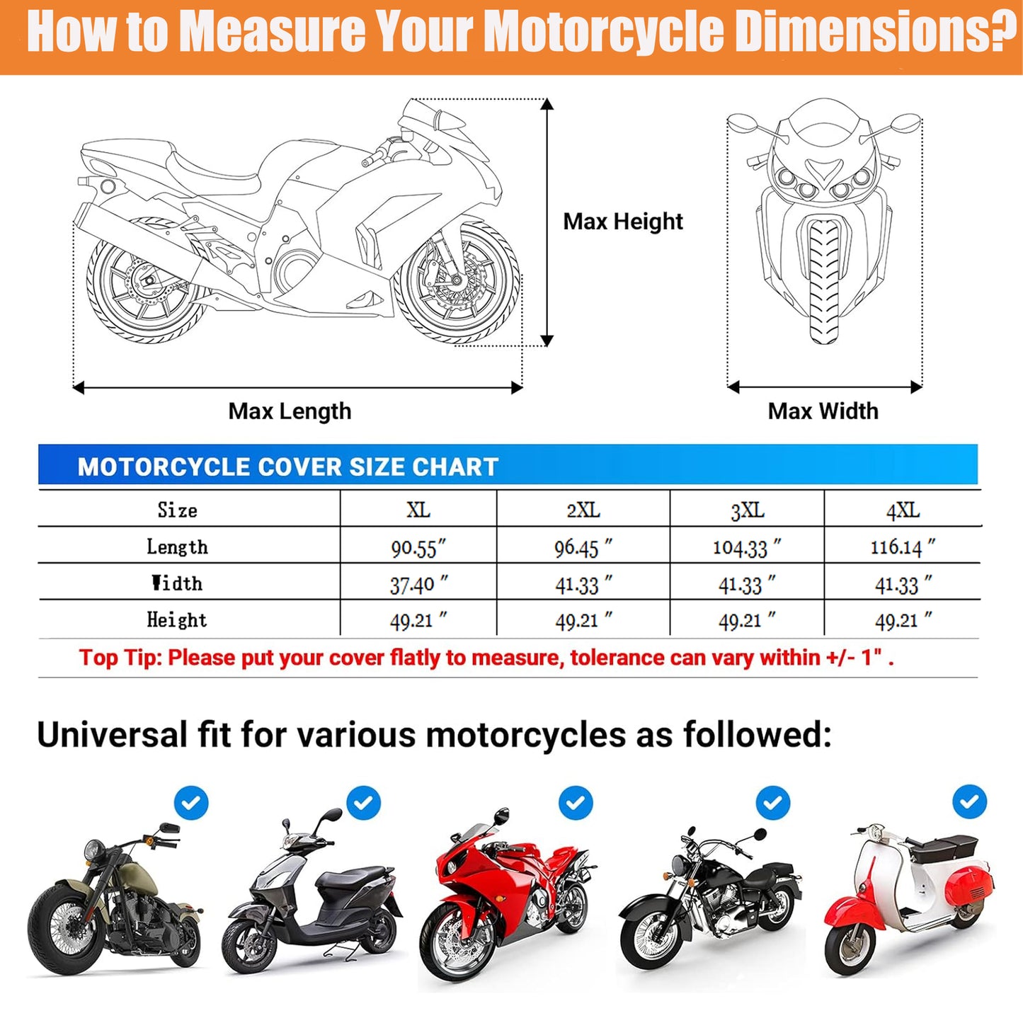 4XL Motorcycle Protective Case - Waterproof, Outdoor, Windproof, Storage, All-around Protection