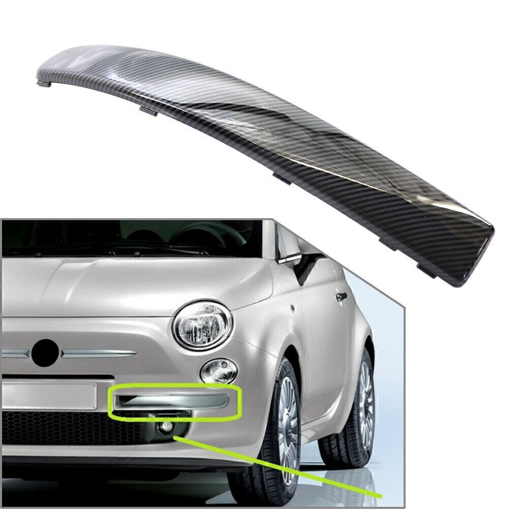 For 2007-2015 2010 09 for Fiat 500 735455056 1x Front Left Side Bumper Moulding Trim