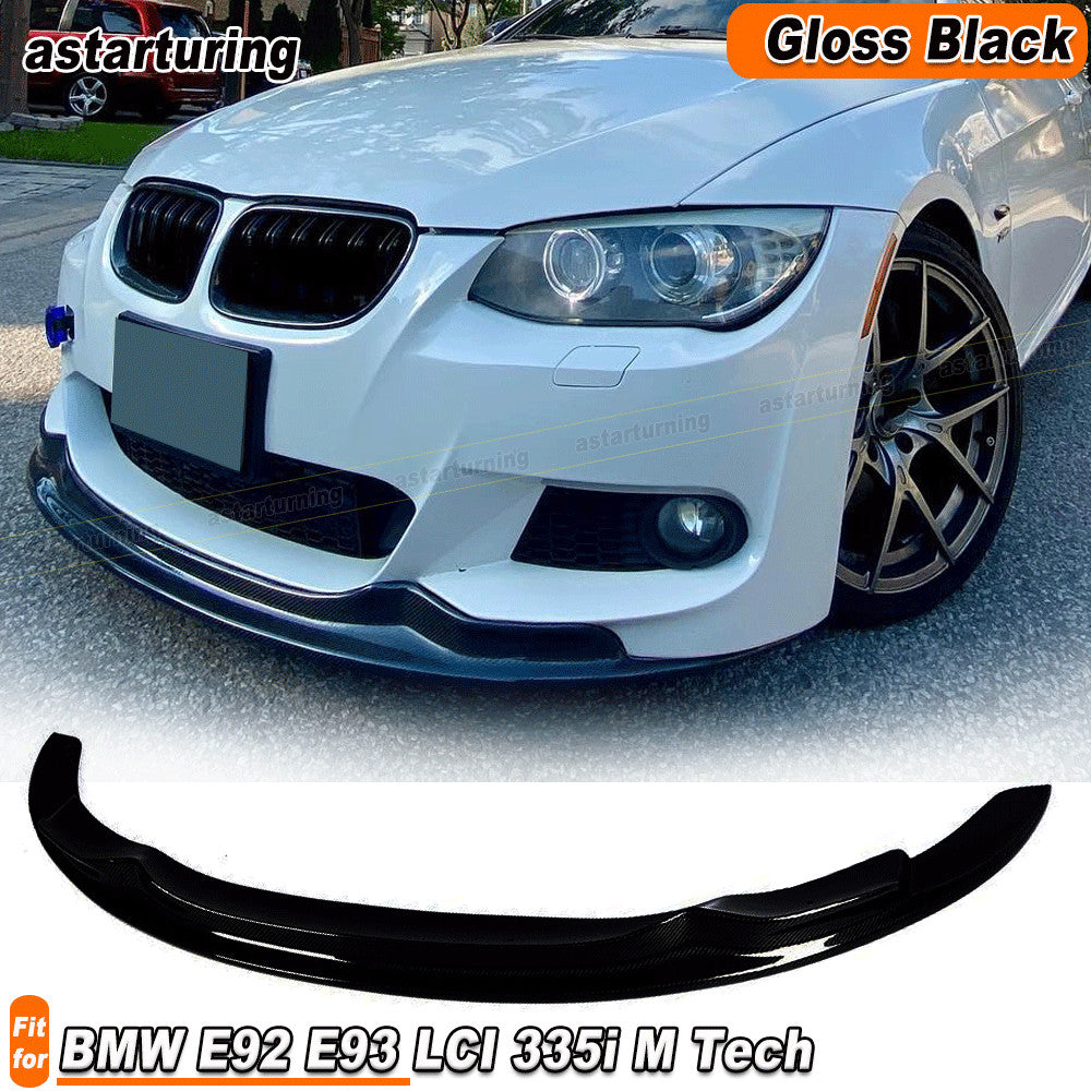 for BMW 3 Series E92 E93 LCI 335i M Tech Gloss Black Front Bumper Lip Splitter