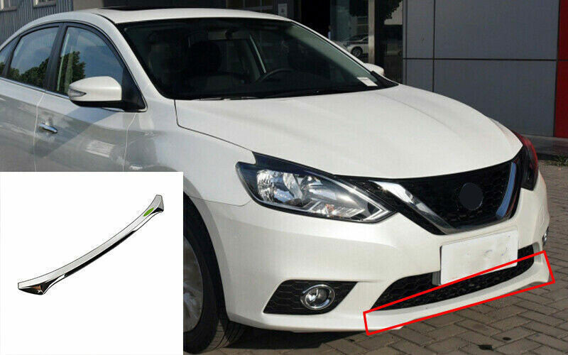 for Nissan Sentra Sylphy 2013-19 Chrome Steel Front Bumper Protector Cover Trim