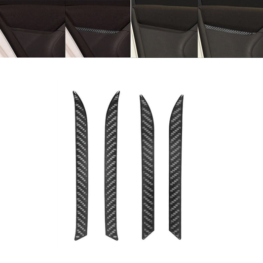 4X Carbon Fiber Front Rear Door Panel Cover Trim for Volkswagen for Tiguan 2013-2017