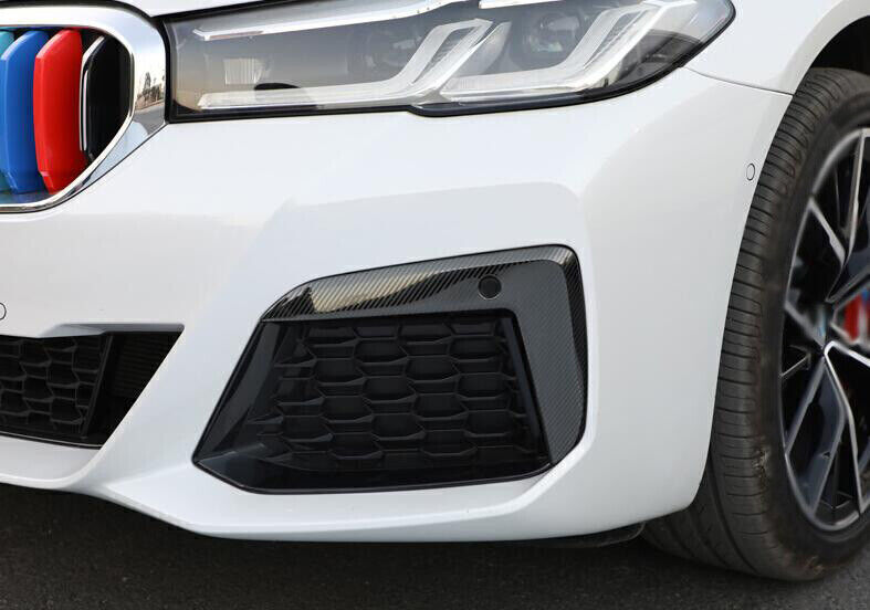 for BMW 5 Series M5 2021-2023 Carbon Fiber Steel Front Fog Light Lamp Strip Trim