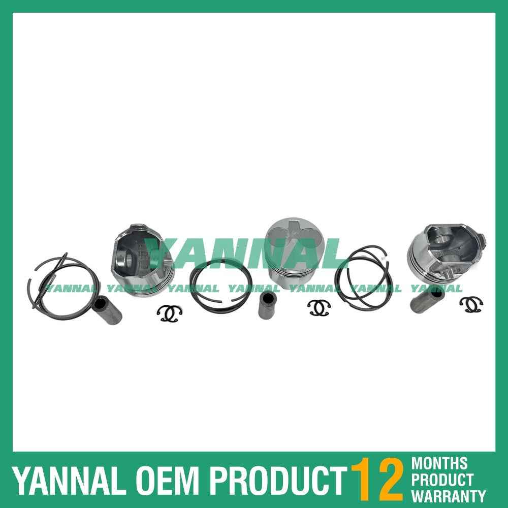 3-piece piston with piston rings + 0.5 mm for Caterpillar C1.1 engine (oversized)