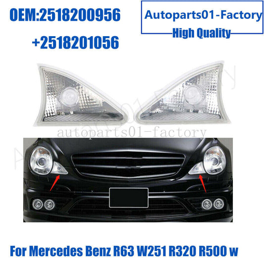 1Pair Front Left Right Pair Corner Lamp for Mercedes-Benz R63 W251 R320 R500 w