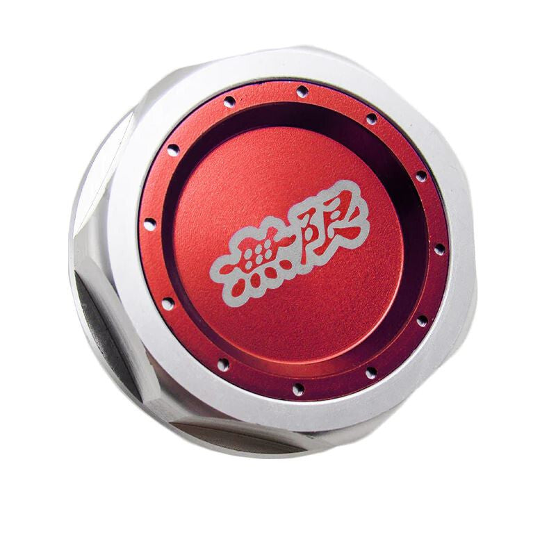 Red engine oil filler cap for JDM Mugen engines, suitable for Honda for Civic Jazz CR-V for Acura .