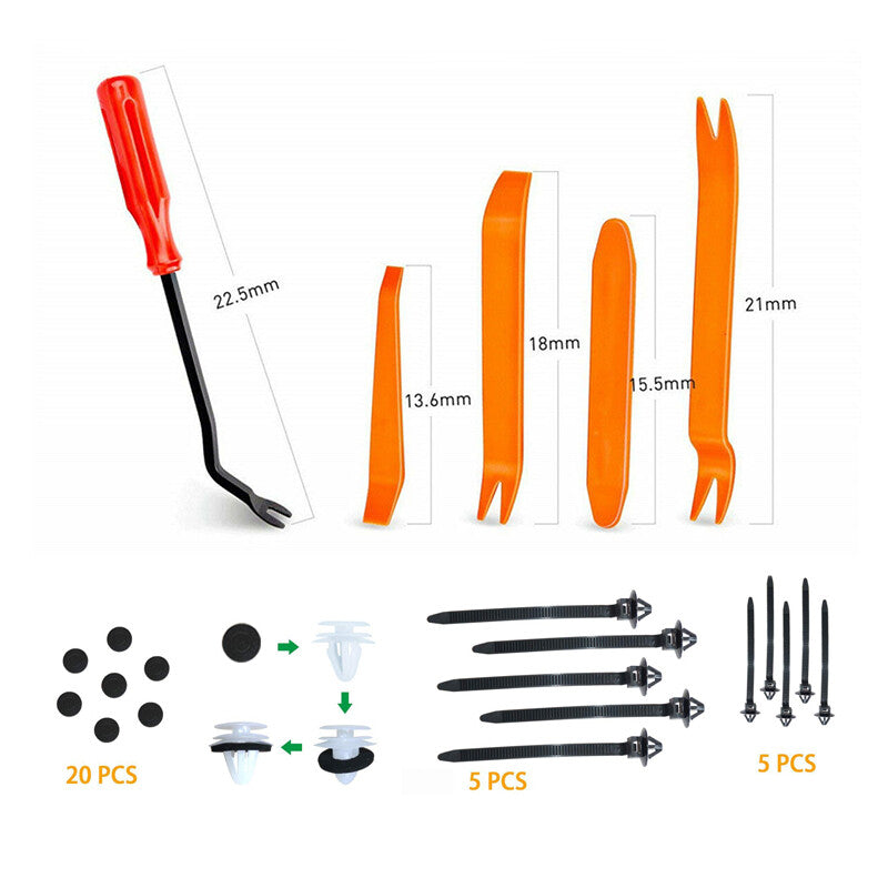 Car sales riveting kit, nylon bumper fender rivet clips, door trim panel clips