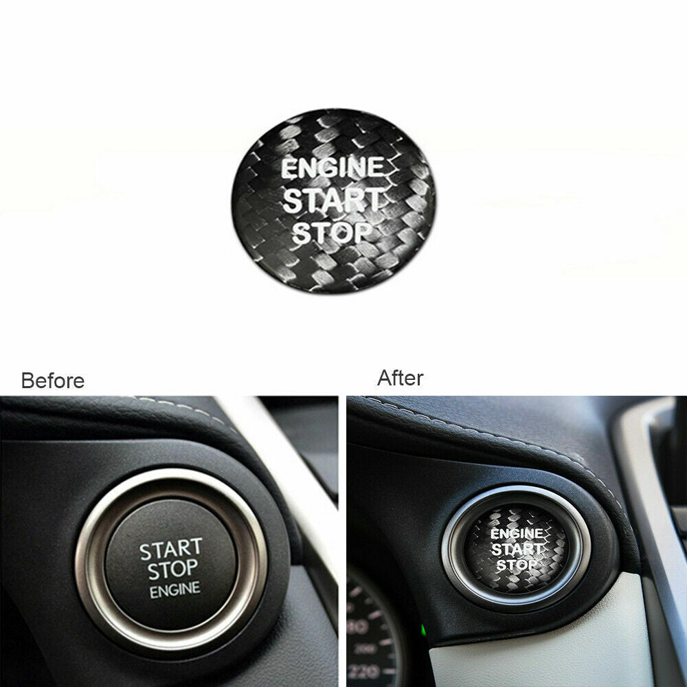 Carbon Fiber Engine Start Buttons Cover Fit for Lexus IS250 RX350 2013-17