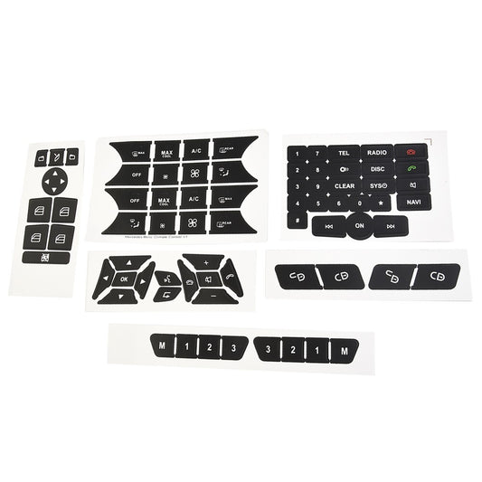 for Mercedes 2007-14/ Repair Button Door Steering A/C Windo/ W Radio Stickers