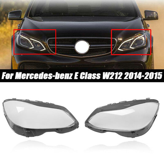Pair Headlight Lamp Lens Cover Shell for Mercedes-benz E Class W212 2014-2015