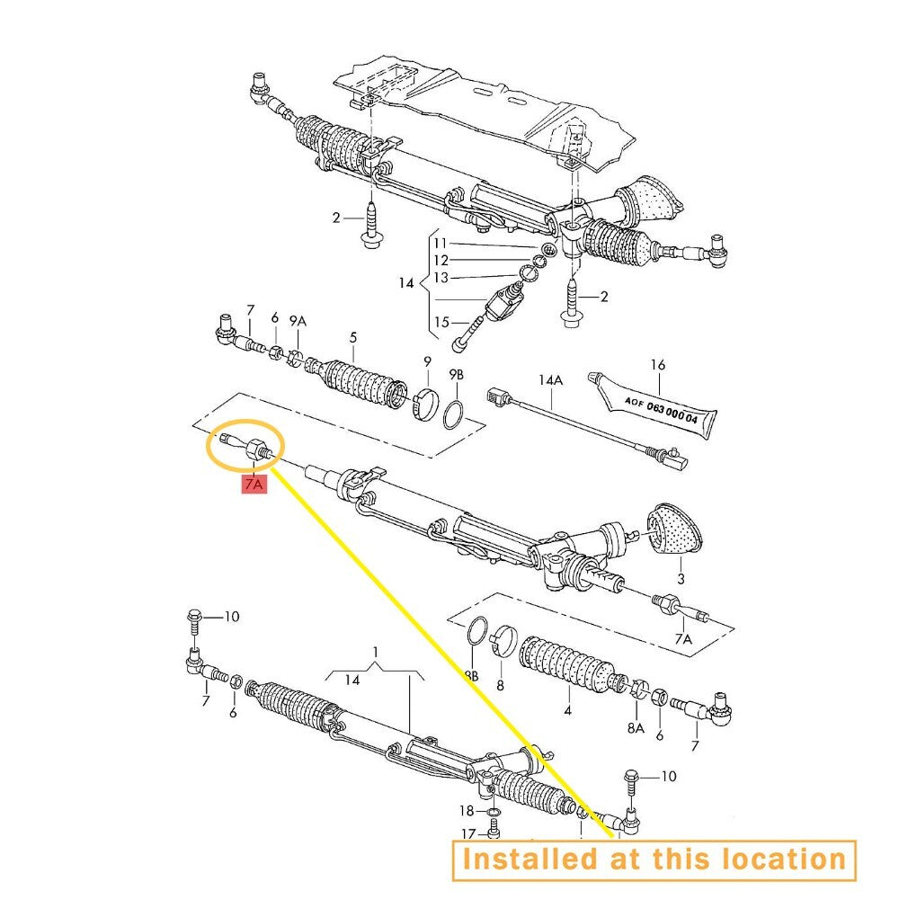 Equipment Manufacturer : 4E0419821A- (for Audi for A8 /S8 quattro steering cable tie rods)