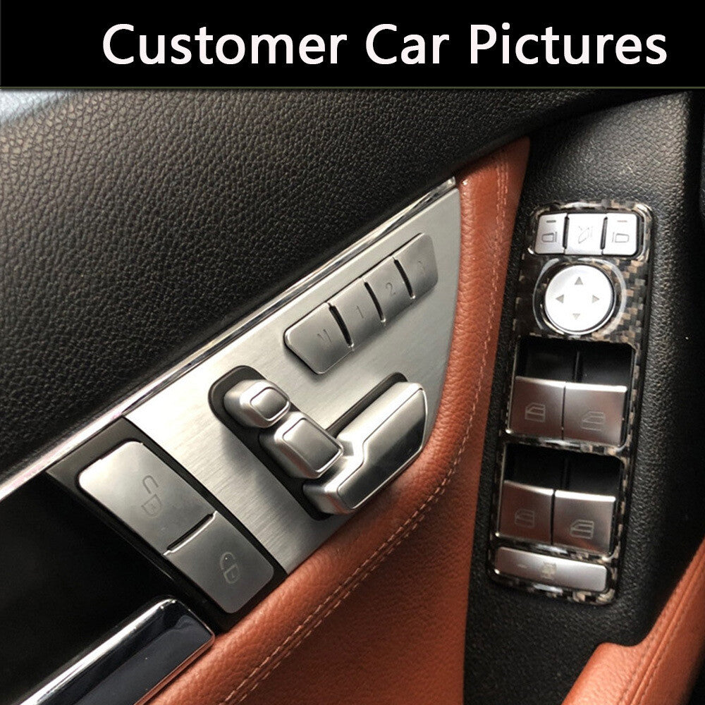Fits for Mercedes Benz 12pc Car Door Lock Unlock Switch Button Cover Trim Caps