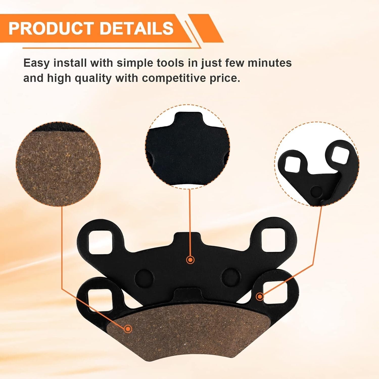 Brake Pad for Polaris Sportsman 450 500 600 700 800 Magnum 325 330 400 Scrambler