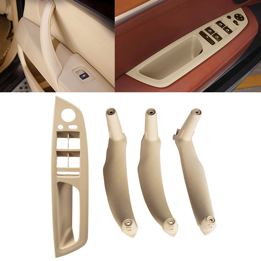 Interior Door Pull Handle Trim Cover Fit for BMW X5 E70 X6 E71 E72 Beige LHD 4PCS